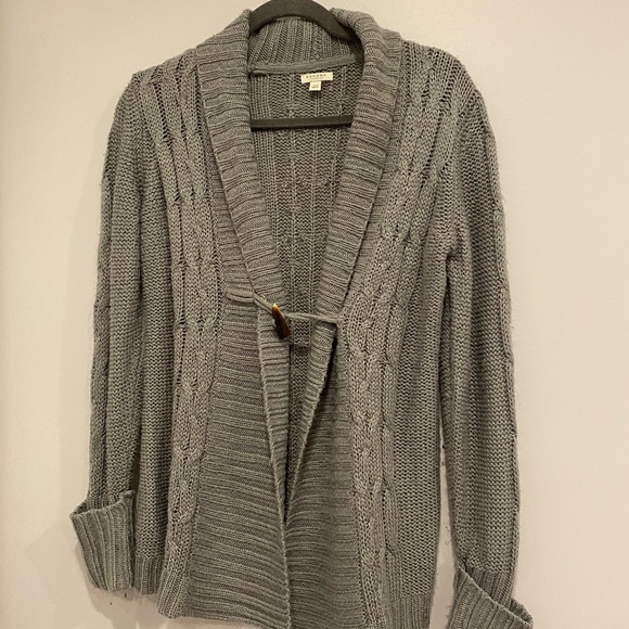 •2/$30• Gray Sonoma Cable Knit Cardigan - Size Medium - Picture 1 of 5